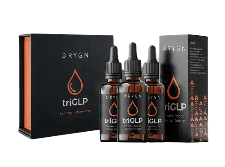 Orygn triGLP product bottles and packaging